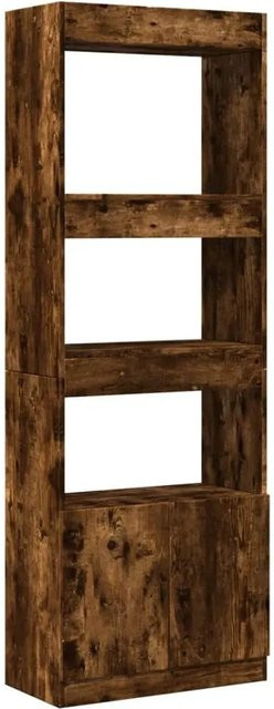 vidaXL Highboard aus Holzwerkstoff in Räuchereiche, Braun, B/T/H: 63 x 33 x 180 cm - Bild 1