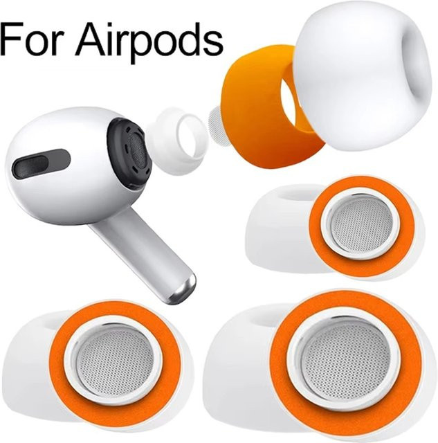 Memory Foam Ersatz-Ohrstöpsel für Apple AirPods Pro 2, weiche Schaumstoff-Ohrpolster in den Größen S/M/L - Bild 1