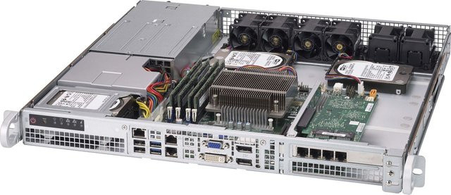 Supermicro SC515 R407 Rackgehäuse in Silber, 1U einbaufähig (CSE-515-R407) - Bild 1