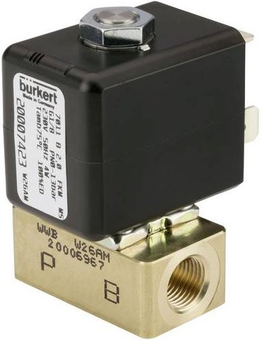 Bürkert Magnetventil 20074762 7011 in Schwarz mit 230V - Bild 1