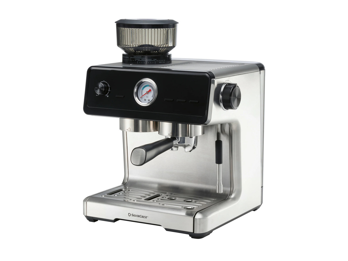 SILVERCREST Premium-Espressomaschine SEMST 1500 A1 in Schwarz und Silber - Bild 3