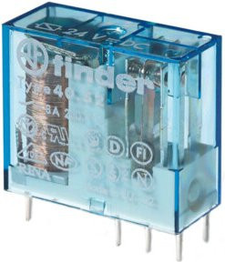 Finder Steck/Printrelais 24VDC 2W 8A Raster 5mm Blau 40.52.9.024.0000 - Bild 1