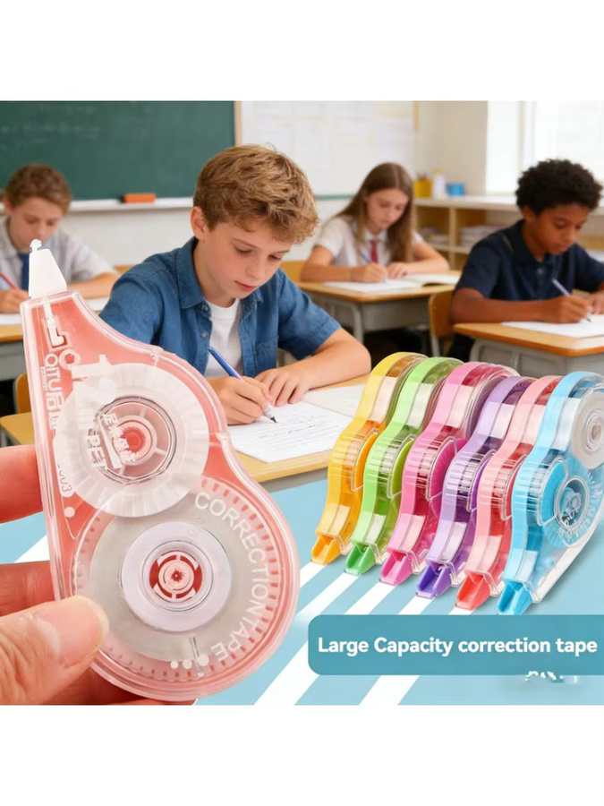 6er-Pack Korrekturband in Weiß und Multicolour für die Schule - Bild 6