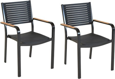 Merxx Paliano Stapelsessel 2er-Set grau aus Stahl und Kunststoff B/H/T: 54 x 85,5 x 53,5 cm - Bild 2