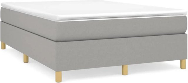 vidaXL Boxspringbett modern in Hellgrau, B/T: 140 x 190 cm - Bild 1