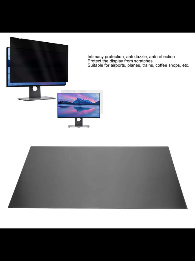 Aramox Blickschutzfilter für 24 Zoll Computer, Blendschutz und Blaulichtfilter mit Kratzschutz, Schwarz, Format 16:9 - Bild 4