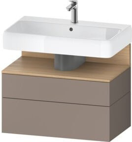 Duravit Waschtischunterschrank Qatego in Grau Matt, Wandhängend, B/T/H: 79 x 47 x 59 cm - Bild 1