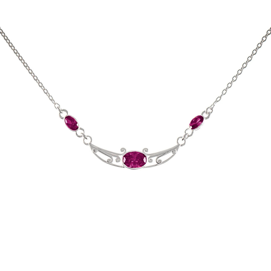 Collier 925 Silber, Zirkonia, beere - Bild 1