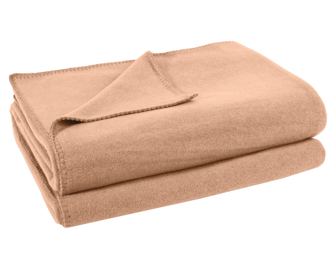 Zoeppritz Soft-Fleece Wohndecke in Braun und Beige, flauschig und Oeko-Tex Standard 100 zertifiziert, Breite: 220 cm, Länge: 240 cm - Bild 1