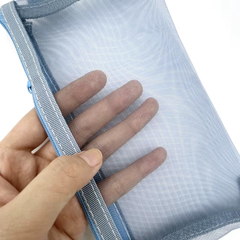 Transparentes Mesh-Federmäppchen als Schreibtisch-Organizer für Büro und Schule aus Kunststoff - Bild 2