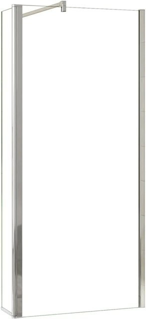 AICA Walk In Dusche mit Flipper Panel, ESG Glas 8mm, Nano Beschichtung, Farbe Transparent, B/T/H: 160 x 200 cm, Flipper Panel 40 x 200 cm - Bild 1