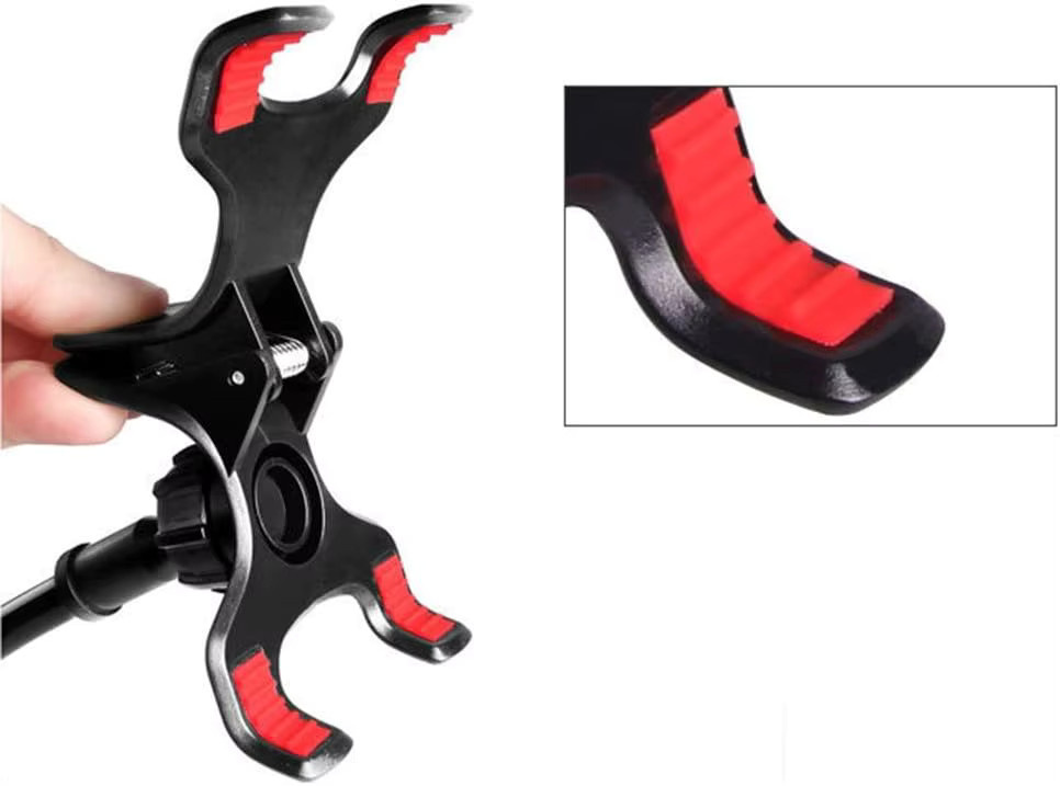 GOT-TOG Handyhalter Smartphone-Ständer mit 360-Grad-Drehung und flexiblem, winkelverstellbarem Arm, rutschfest, in Schwarz oder Weiß - Bild 2