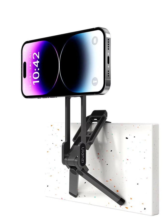 Ulanzi MA38 Selfie Stick Handyständer mit doppeltem Magnet für Samsung Xiaomi Huawei iPhone Vivo in Schwarz - Bild 6