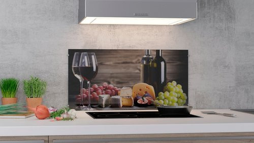 NOVADOORS Glasboard Bunch of Grapes, mehrfarbig, Glas, B/H: 80 x 80 cm - Bild 1