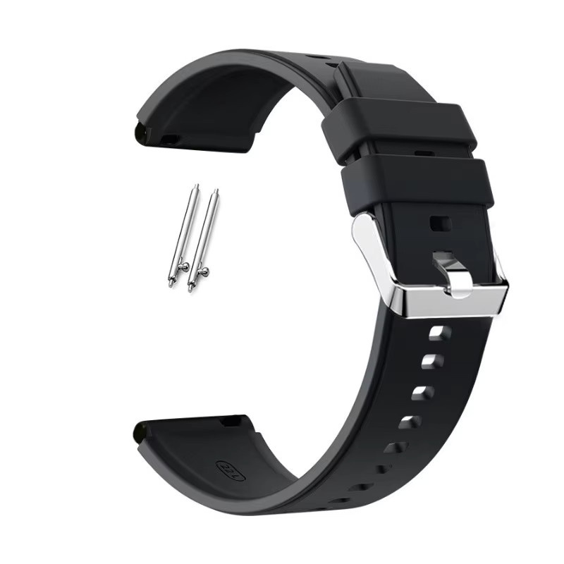 TINUORA Uhrenarmband Silikon, 22 mm, Schwarz, Unisex - Bild 4