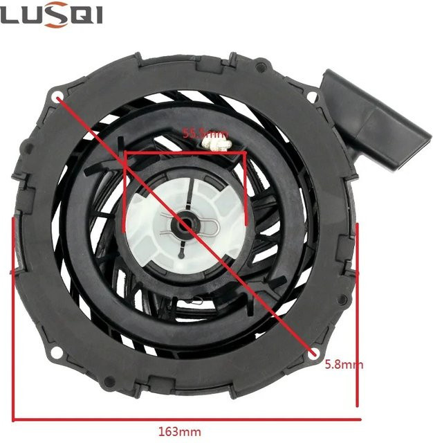 LUSQI Seilzugstarter für Briggs & Stratton 450E 550E 575EX Rasenmäher und Generatoren in Schwarz - Bild 1