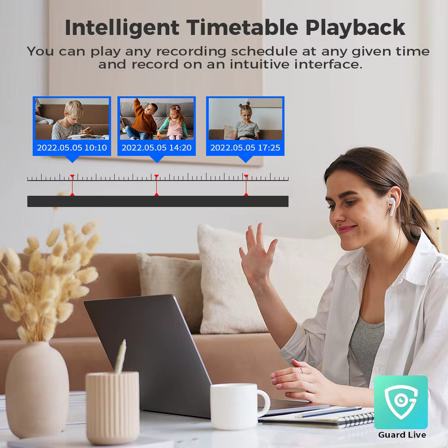 Hiseeu 5MP Digitaler Videorekorder DVR Heimsicherheitssystem in Schwarz mit AHD CVI TVI CVBS IP Unterstützung - Bild 3