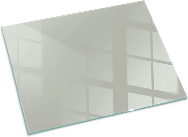 Tulup Glasplatte für Kamin in Grün, Bodenplatte für Kaminöfen, B/T: 80 x 60 cm - Bild 1