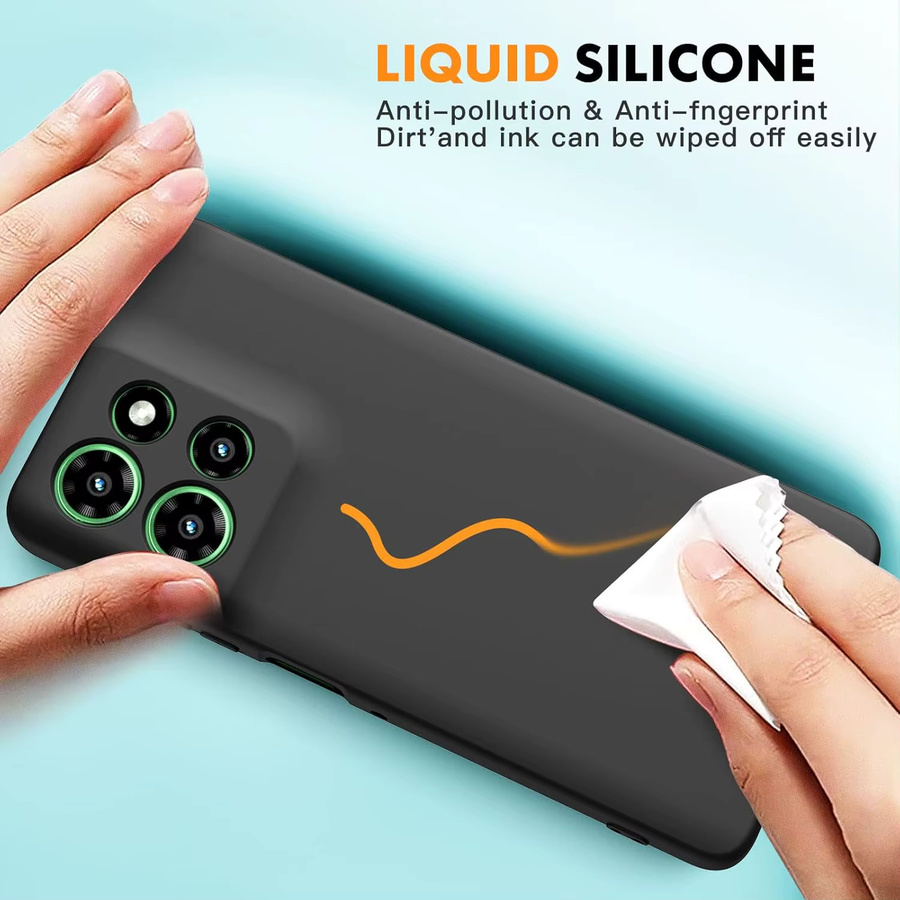 Original Flüssig-Silikon-Hülle für Motorola Moto Edge 70 Ultra, Fusion 60 Pro, 50 Neo, G67, G77, G17, G57, Power G56, G86, G06 Cover in Grün und Schwarz - Bild 3