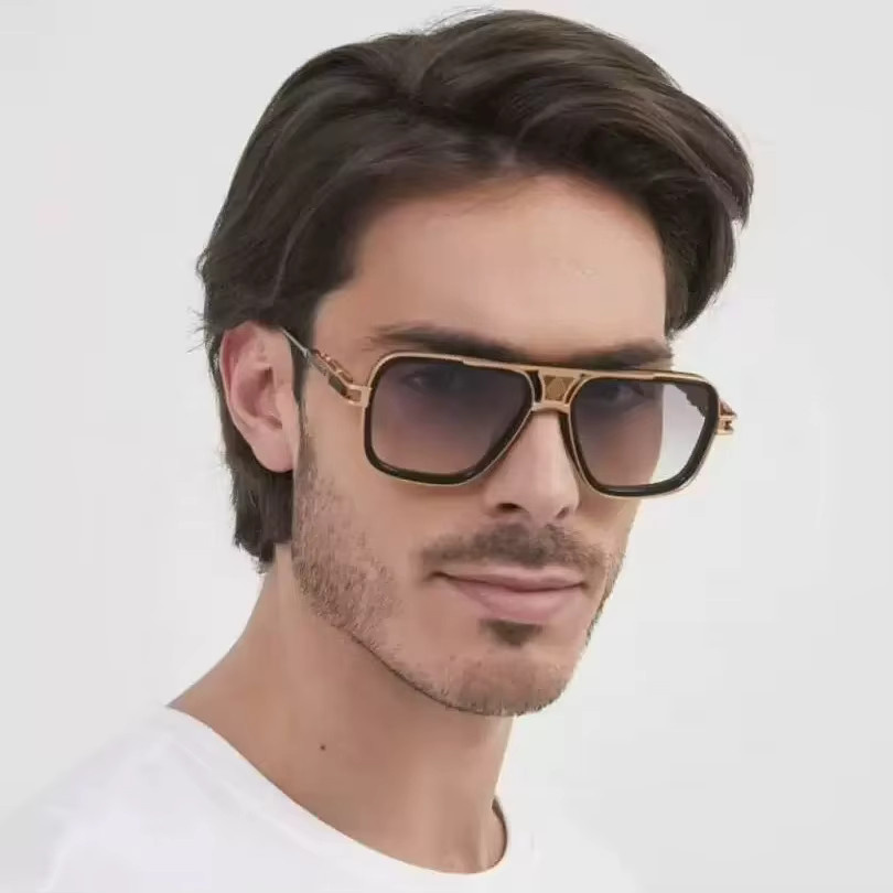 TOYEARN Aviator Sonnenbrille, Metall, Vollrand, Gold, Unisex - Bild 3