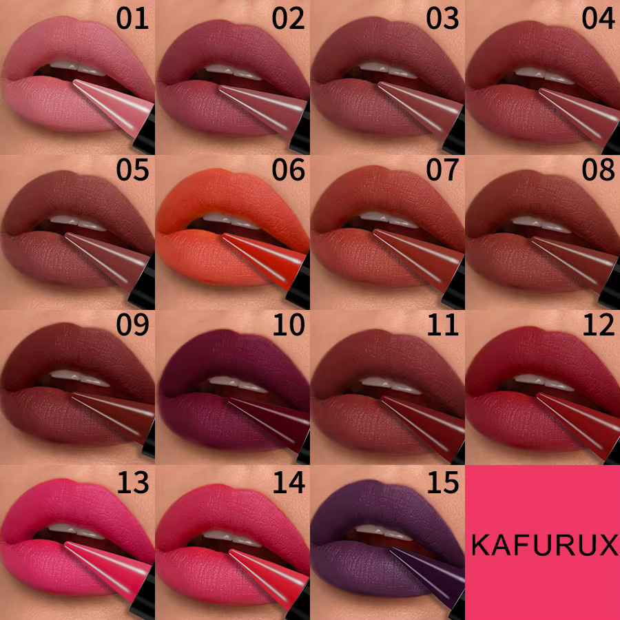 KAFURUX Lippenstift, mattrot, matt - Bild 2