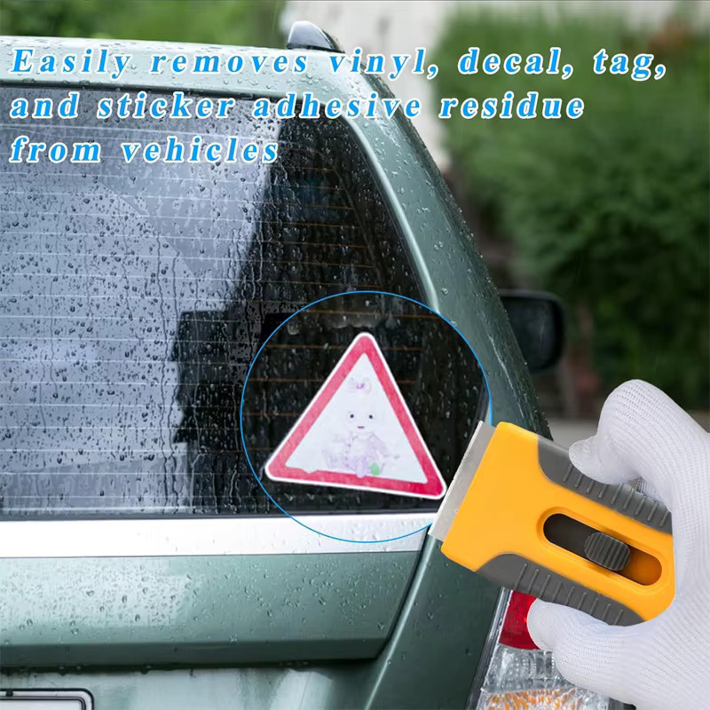 NeoWrap Einziehbarer Rasiermesser-Schaber zur Reinigung von Fensterglas, Etiketten und Kleberesten - Bild 3