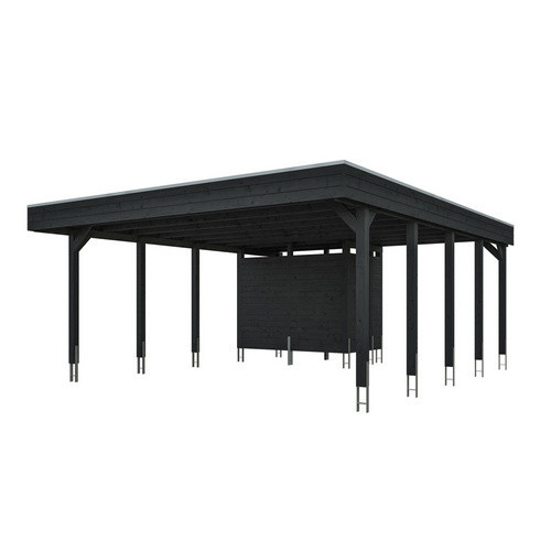 SKANHOLZ Carport Friesland mit Abstellraum aus Fichte in Anthrazit, B/T: 546 x 708 cm - Bild 3