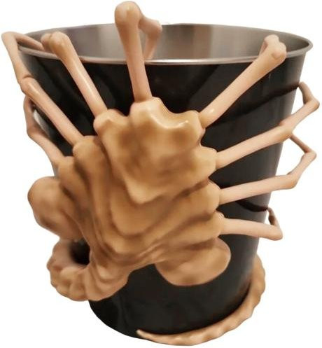 SUNJOY HOUSE 3D Facehugger Popcorn Eimer aus Metall in Schwarz - Bild 1