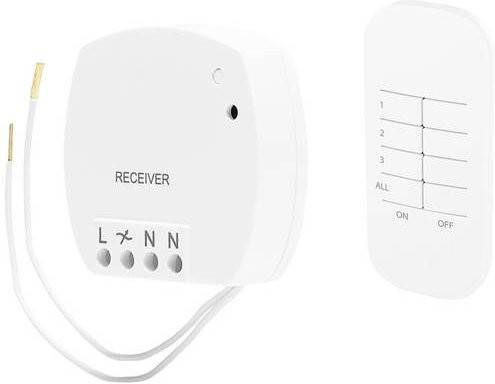 Smartwares SH4-99560 FSK 433MHz Funk-Schalter mit Fernbedienung und Dimmfunktion in Weiß - Bild 1