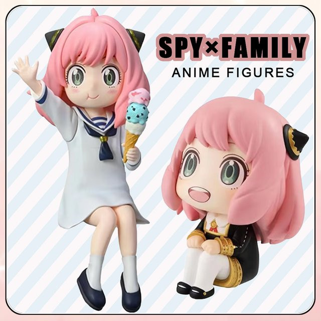Bandai Anime SPY×FAMILY Anya Actionfigur aus PVC, Multicolor, Schreibtisch-Dekoration und Sammlerfigur für Mädchen - Bild 1