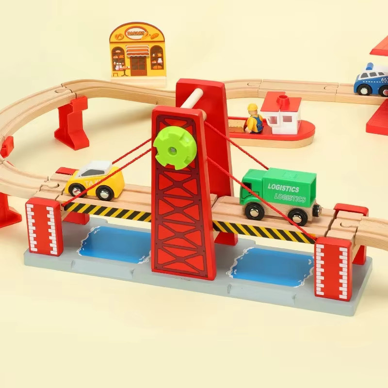 YunDuo BaBy Holzeisenbahn-Schienen, Brücken- und Schienenzubehör, Bunt / Mehrfarbig - Bild 2