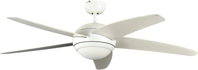 Pepeo Deckenventilator Melton Weiß mit Beleuchtung und Fernbedienung, Durchmesser: 132 cm - Bild 1