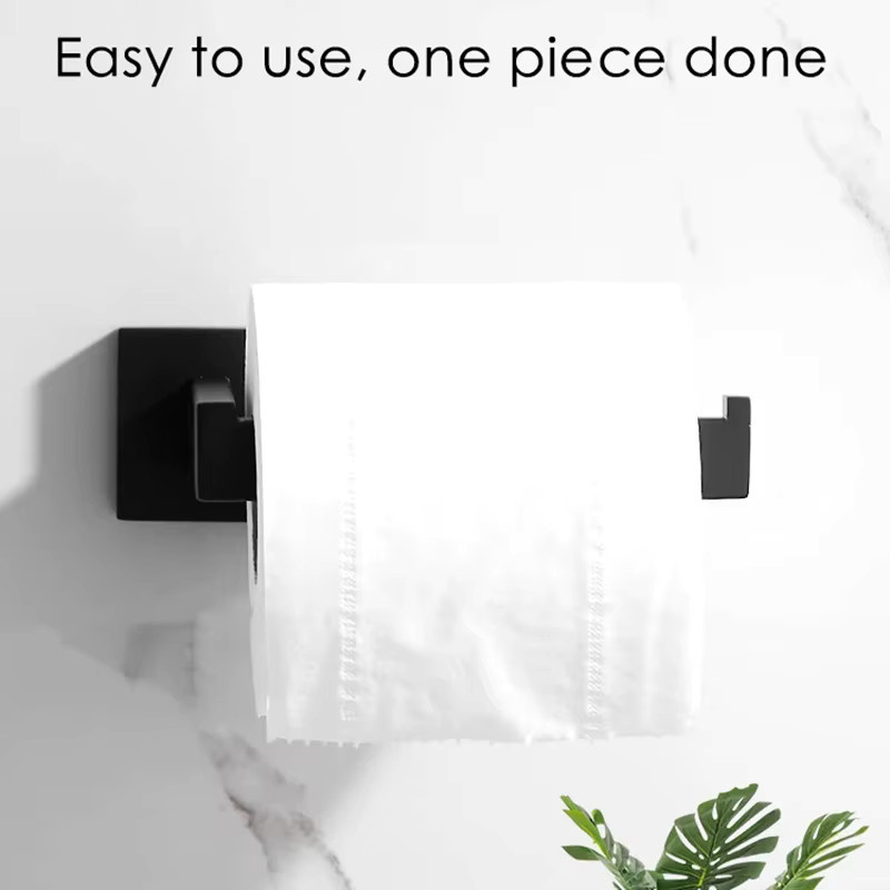 YANKE Toilettenpapierhalter aus Edelstahl in Mattschwarz, wandmontierter Papierrollenhalter für das Badezimmer - Bild 2