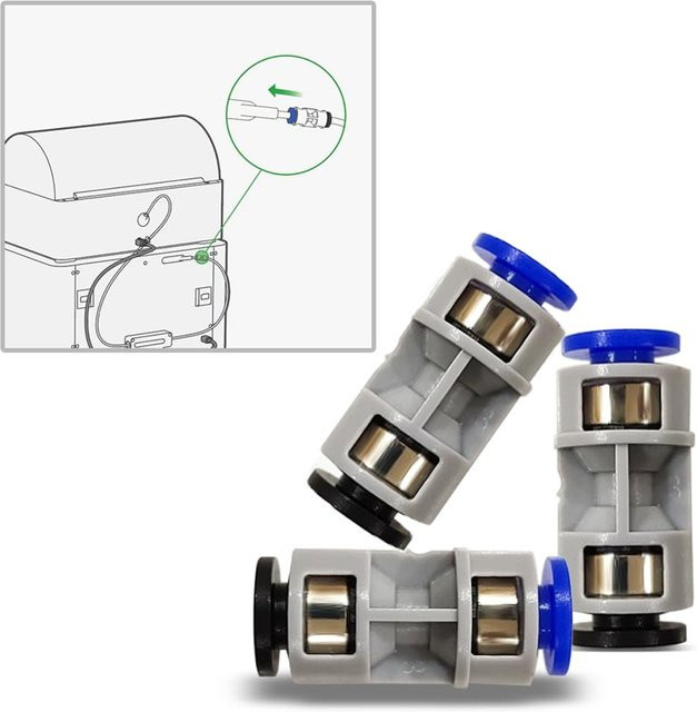3er-Set PTFE Feed Rohr Anschluss für Bambu Lab 3D Drucker Zubehör Teflon PTFE Rohr Joint Ersatzteil für Bambulabs 3D Drucker - Bild 1