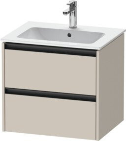 Duravit Waschtischunterschrank Ketho.2 in Beige, wandhängend mit 2 Schubladen, B/T/H: 61 x 48 x 55 cm - Bild 1