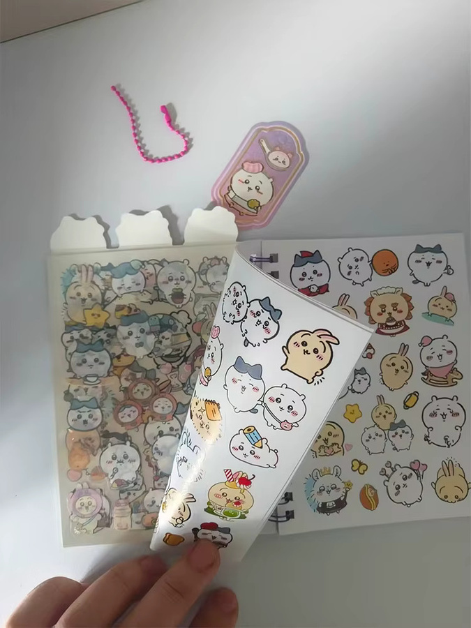 Yiji 3-in-1 Cartoon Sticker-Notizbuch mit lustigen Aufklebern für DIY-Schreibwaren, Multicolour - Bild 3