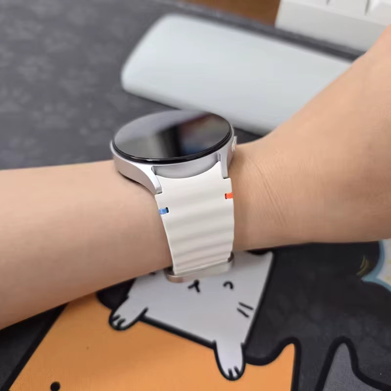 Samsung Galaxy Uhrenarmband, Silikon, Weiß - Bild 2