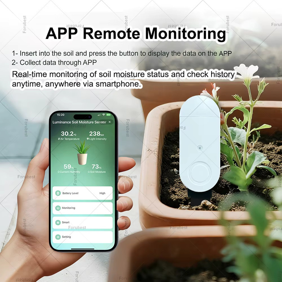 Forubest 4 in 1 Zigbee Boden-Sensor in Weiß zur Messung von Feuchtigkeit, Helligkeit und Temperatur, kompatibel mit Tuya und Z2M - Bild 3