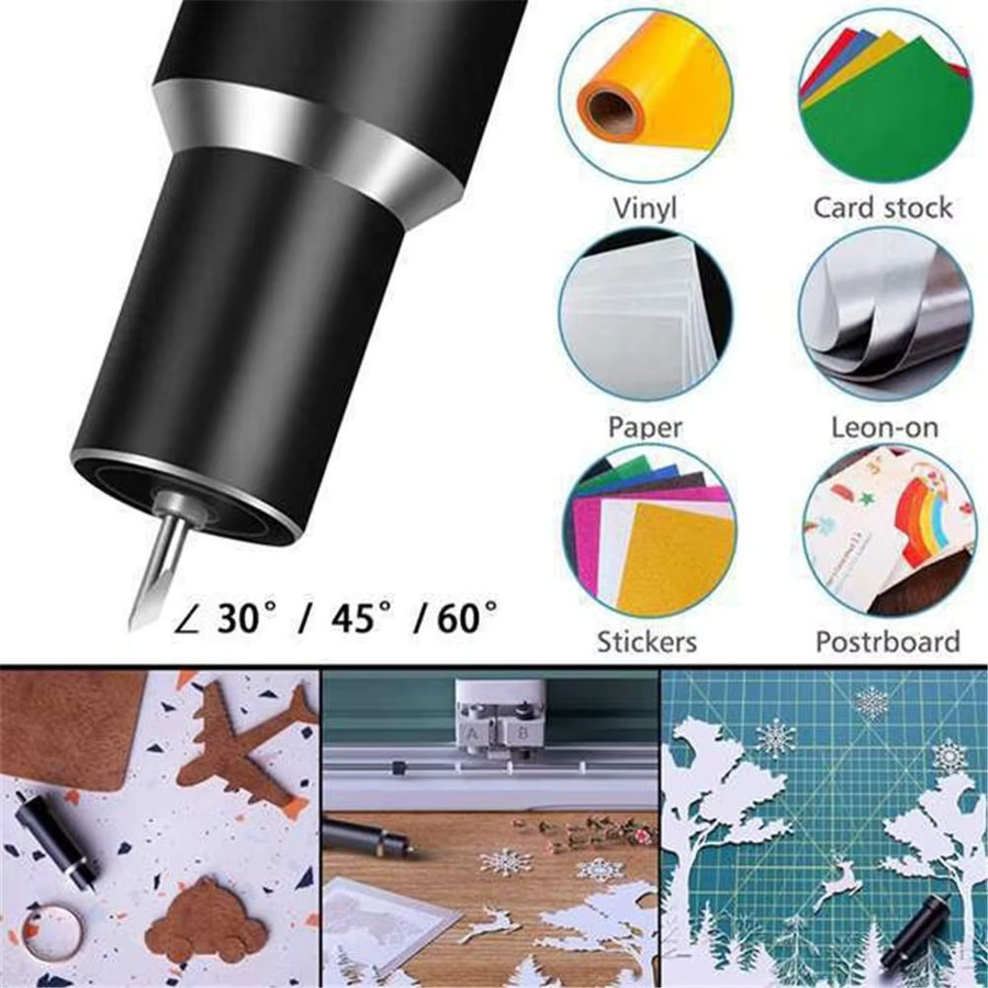 Cricut Ersatz-Tiefschnittklingen aus Metall in 30, 45 und 60 Grad für Cricut Explore 3, Air 2, Air, One und Maker 3, Farbe: Silber - Bild 2
