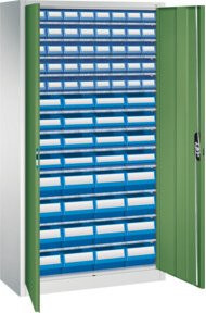 C+P Magazinschrank Serie 13 mit Türen und Schloss, Stahl, B/T/H: 198,0 x 100,0 x 42,0 cm - Bild 1