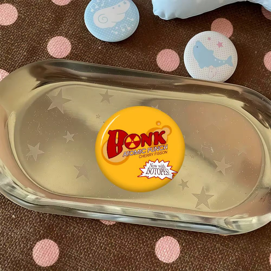 Zinnbrosche TF2 Bonk! Atomic Punch Logo, Bunt - Bild 3