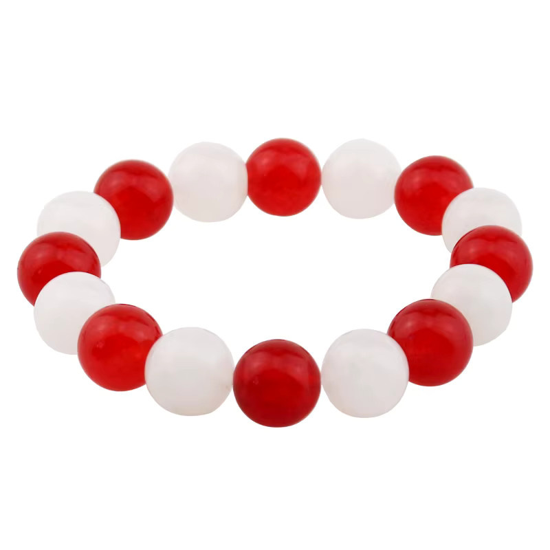 Armband, Achat, Kristall, weiß, rot - Bild 2