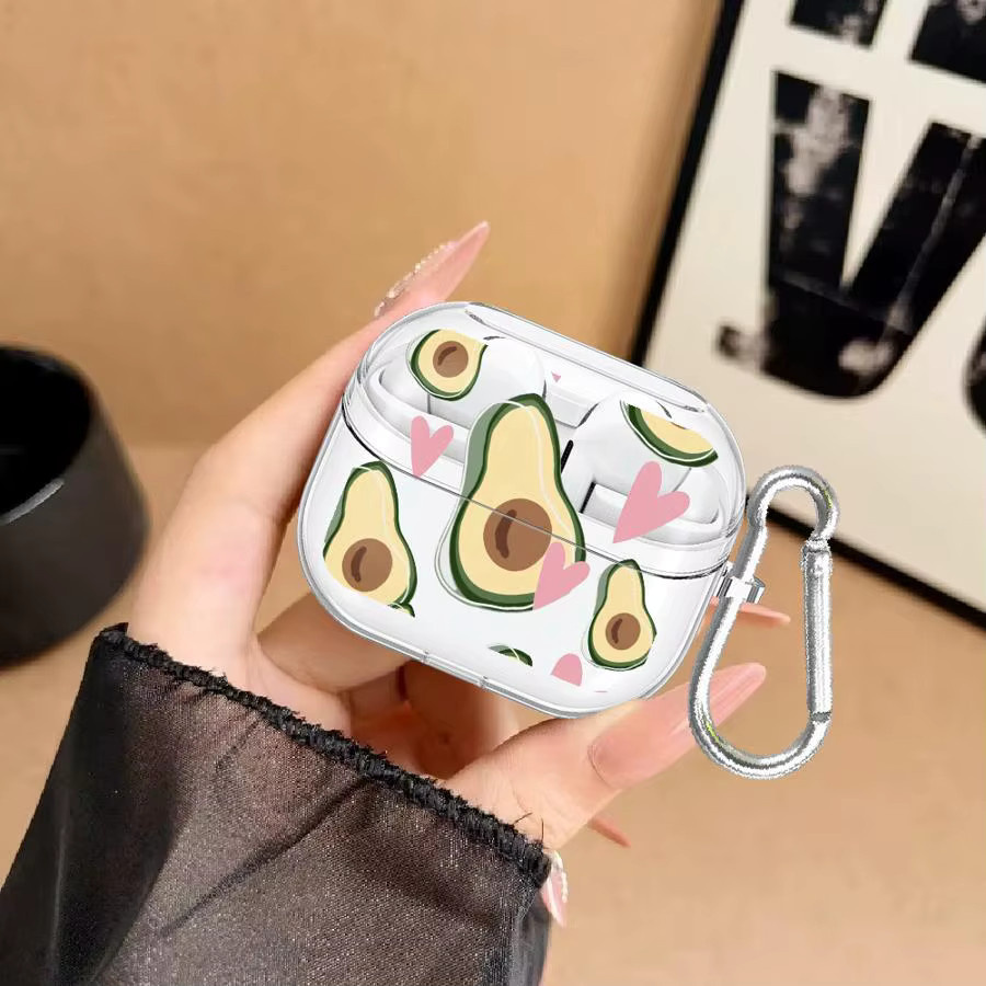 Transparentes Avocado Earphone Case Cover für Samsung Galaxy Buds 2 Live, Buds 4 Pro, Buds 3 FE, Buds 3 Pro - Bild 2