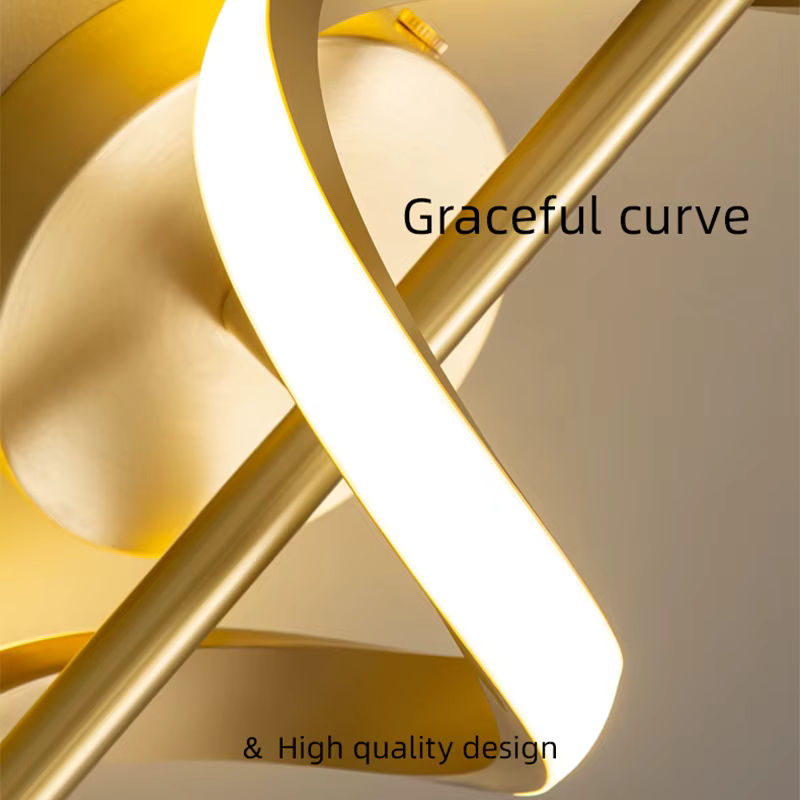 Lyfs LED Wandlampe im Nordic Design für Wohnzimmer und Schlafzimmer, Gold/Messing, Warmweiß - Bild 6