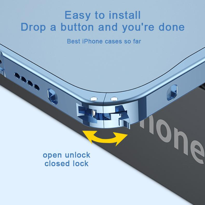 DUODUO 3C Handyhülle mit Metallrahmen und Objektivschutz für iPhone 17 16 15 14 13 12 11 Pro Max in Orange - Bild 1