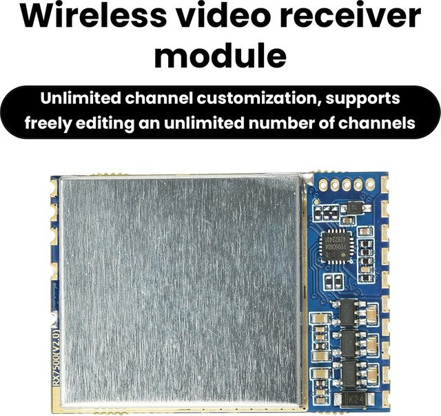 diymore Drahtloses Video-Empfängermodul RX7500 für Drohnen und Robotik, 6000-7500MHz, Analoge Übertragung mit hoher Empfindlichkeit von -95dBm für ein klares Signal - Bild 1
