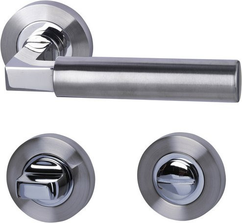 ALPERTEC Rosettengarnitur Solid 2 aus Edelstahl in Silber - Bild 1
