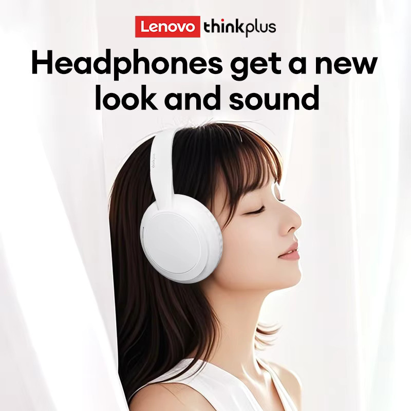Lenovo TH11 Over-Ear-Headset Bluetooth 5.4 mit Geräuschunterdrückung und HI-FI-Stereo in Beige oder Weiß - Bild 2