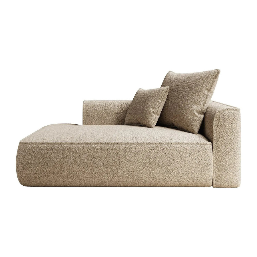 Vente-unique Recamiere Pineta ohne Schlaffunktion in Taupe mit Chenille-Stoff, Breite: 180 cm, Tiefe: 115 cm, Höhe: 67 cm - Bild 2