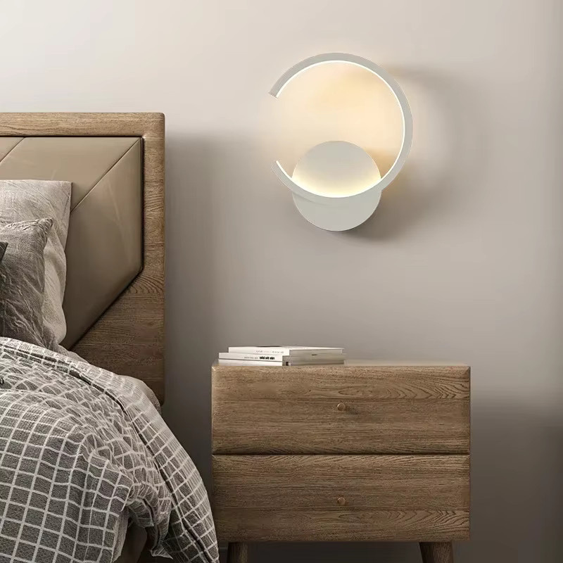 DAMIASMIL LED-Wandleuchte im nordischen Design für Wohnzimmer, Schlafzimmer und Flur, Farben: Schwarz, Weiß oder Golden - Bild 2